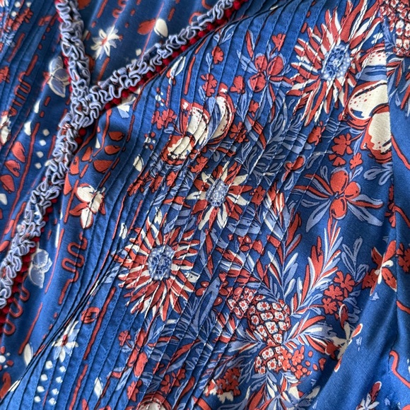 Poupette St. Barth Ariel mini dress in blue Riviera floral print Pristine new - Picture 4 of 11